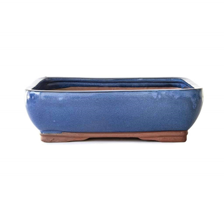 29c x 23 x 9cm - Glazed Bonsai Container - Blue