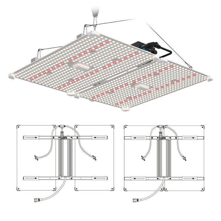 LUMii Black Blade LED 400W Fixture - 400W LED Grow Light - Hydroponic Lighting