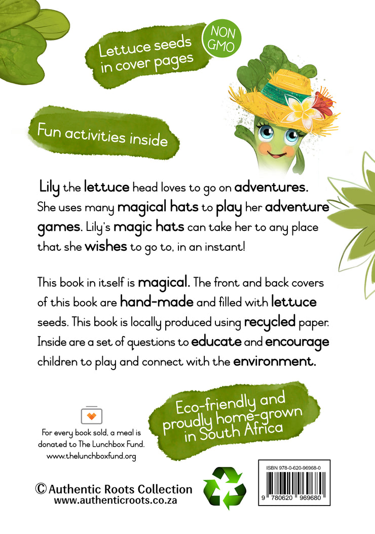 Lily The Lettuce Head and her magic hats - growing paper plantable children's book