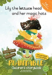Lily The Lettuce Head and her magic hats - growing paper plantable children's book