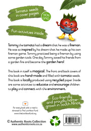 Tommy the Tomato dreams of being a Fireman - growing paper plantable children's book