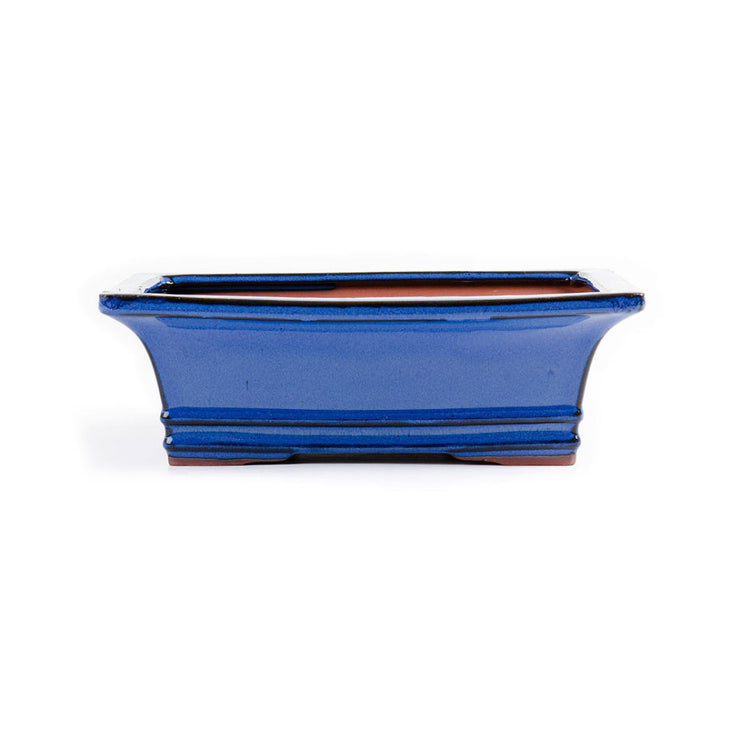 25 x 20 x 8cm - Glazed Bonsai Container - Blue