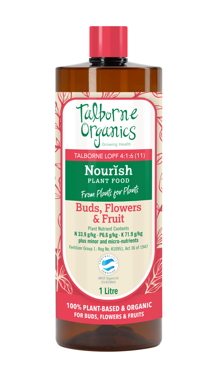 Talborne Nourish Buds, Flowers & Fruit 4:1:6 - Organic Soil / Hydroponic Nutrients