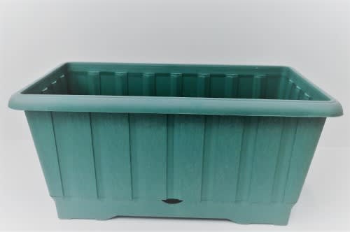 Classic Green Plastic Rectangular Pot - 30cm