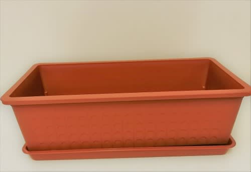 Terracotta Plastic Rectangular Pot