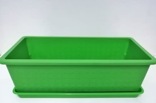 Lime Plastic Rectangular Pot