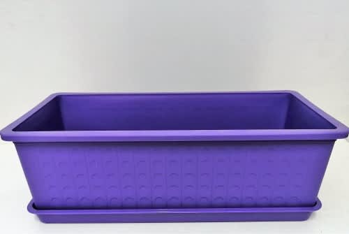 Purple Plastic Rectangular Pot