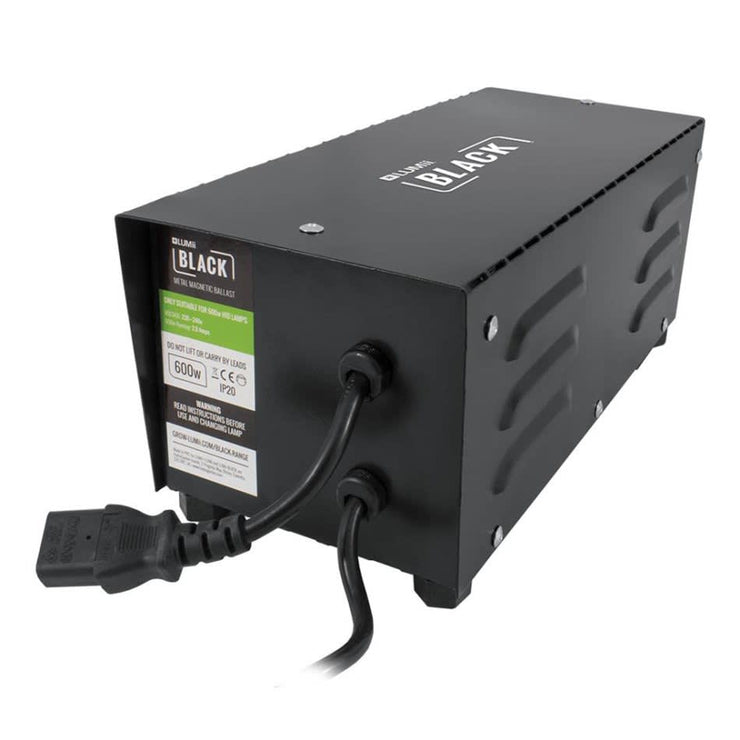 LUMii BLACK 600W Metal Magnetic Ballast - Hydroponic Lighting