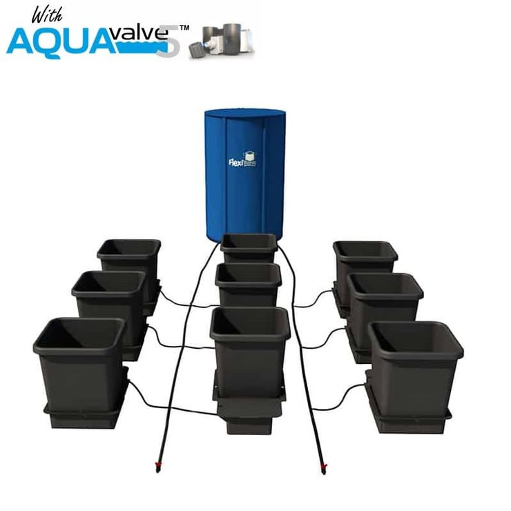 Autopot 9 Pot System AQUAValve 5 with 15L Pots and 100L Tank - Hydroponic Systems