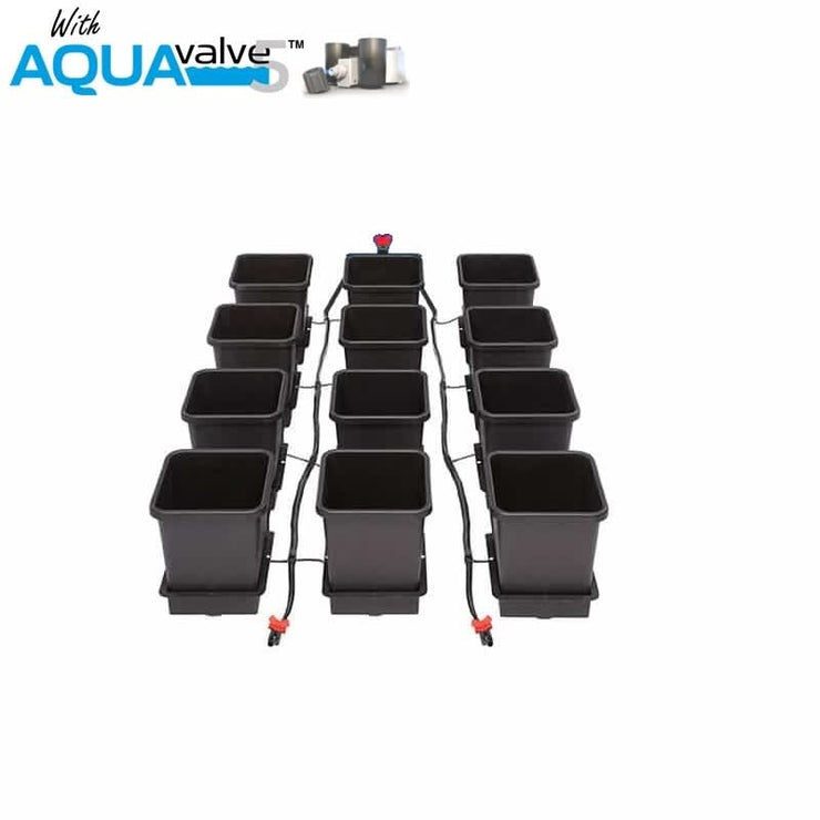 Autopot 12 Pot System AQUAValve 5 with 15L Pots without Tank - Hydroponic Systems