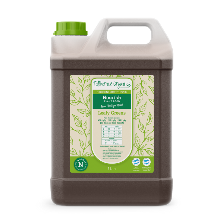 Talborne Nourish Leafy Greens 7:1:2 - Organic Soil / Hydroponic Nutrients