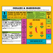 Gro-Urban - Square Foot Gardening Squares - Chillis & Marigold - Companion Planting