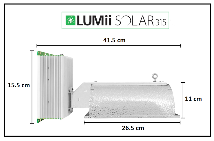 Lumii Solar 315W CDM Complete Fixture - Hydroponic Lighting