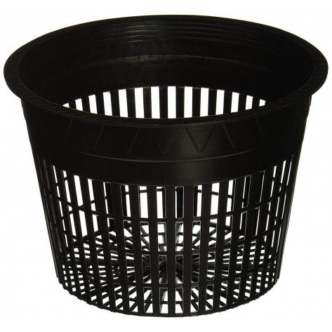Black Plastic Round Net Pots - Hydroponic Growing Pots