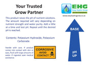 EHG (Easy Hydro Grow) - PH Up / PH Down - Hydroponic / Soil Additive
