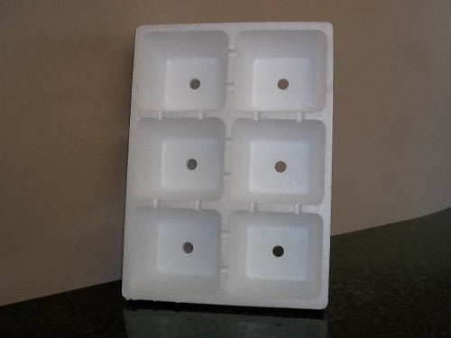 5 Pack - 6 Cell Polystyrene Seed Trays