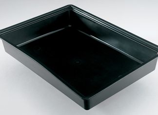 Large Flat Black Plastic Reuseable Seed Tray / Microgreen Tray (No holes) 48cm x 35cm x 7cm