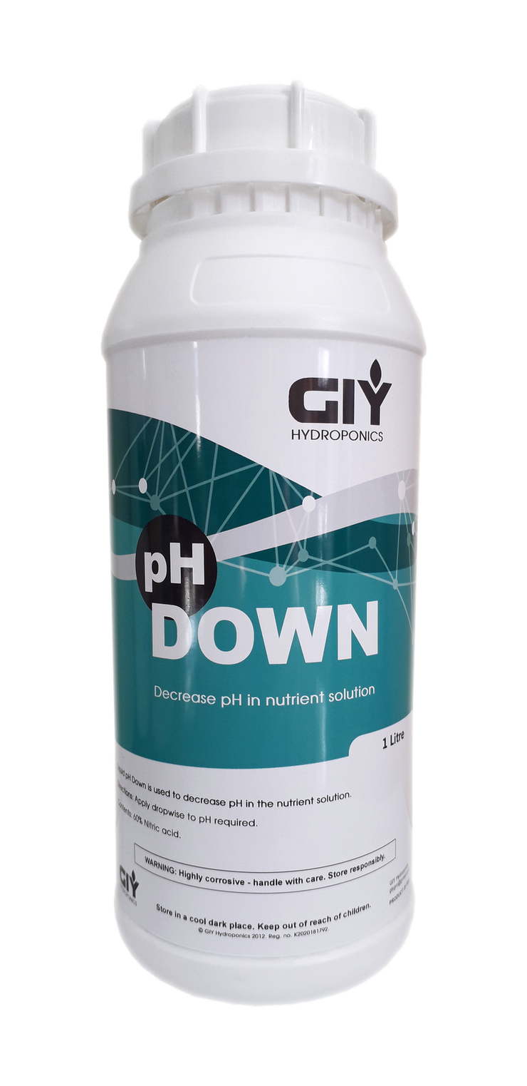 GIY Hydroponics pH Down 1 Liter - Hydroponic Additives