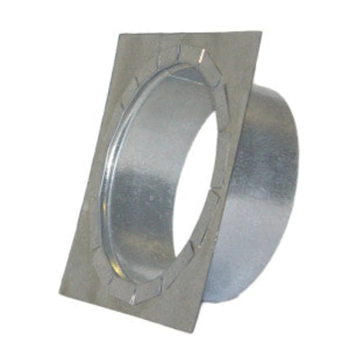 Flanged Ducting Spigot Square Plate 150mm - Hydroponic Environmental Control